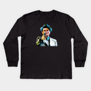 Joe Pesci mafia gangster movie Goodfellas painting Kids Long Sleeve T-Shirt